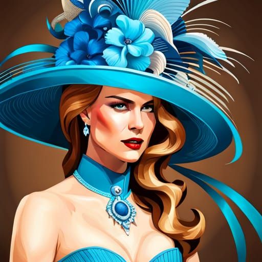 Nicole Kidman's Elaborate Derby Hat, Hyperdetailed Art