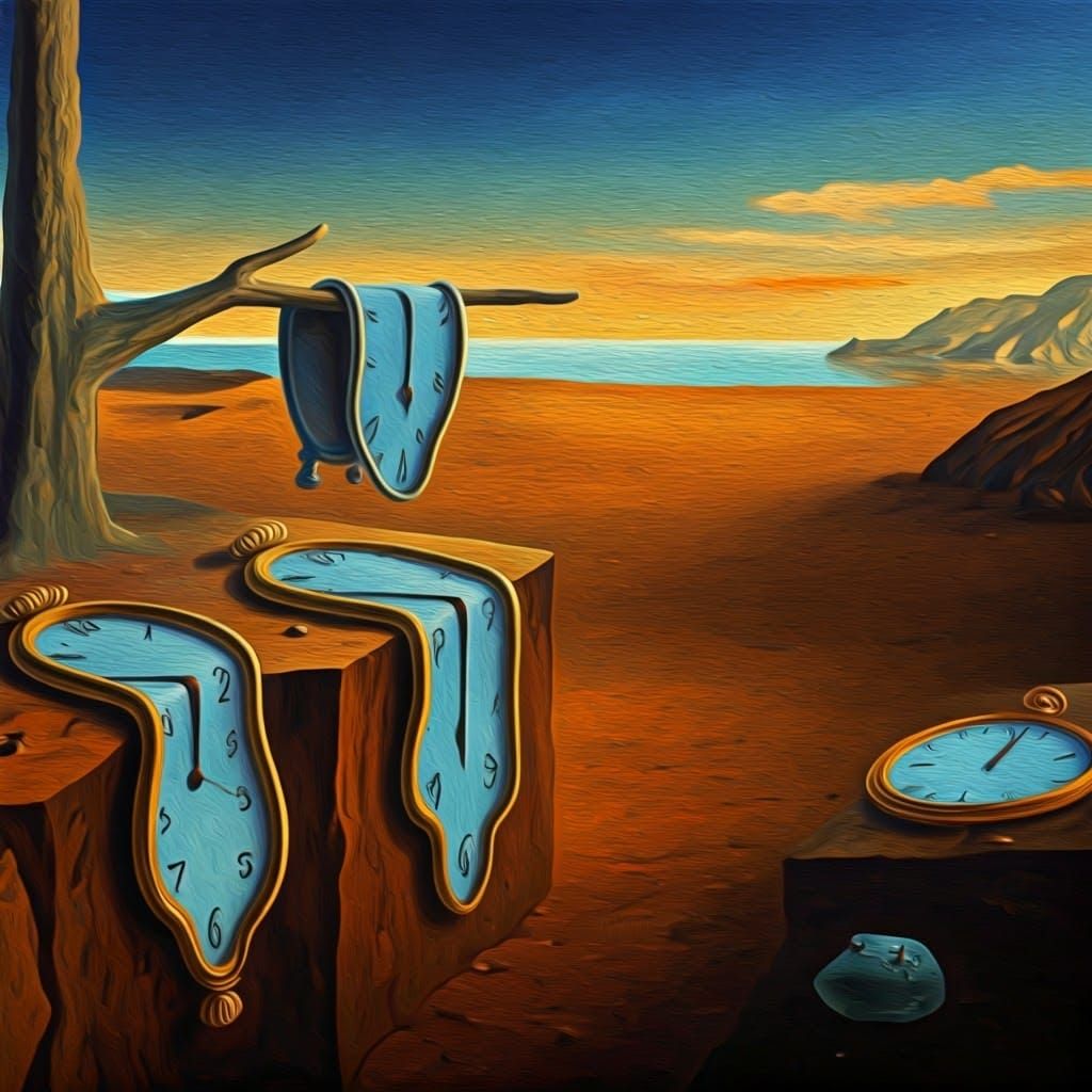 Surrealist Dreamscape in a Vast Desert Landscape