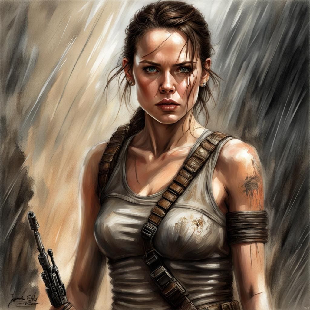 Lara Croft Style Digital Matte Painting
