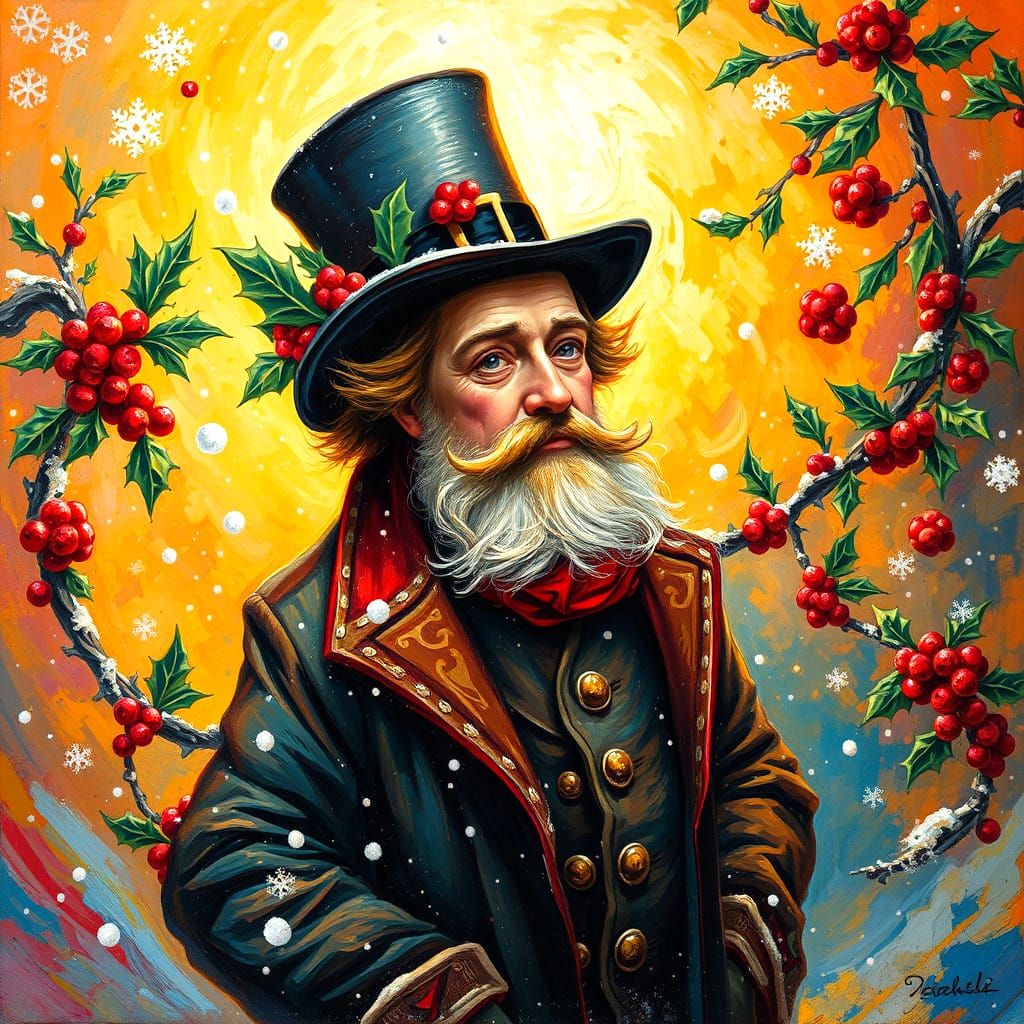 Charles Dinks Christmas Tales in Expressionist Style