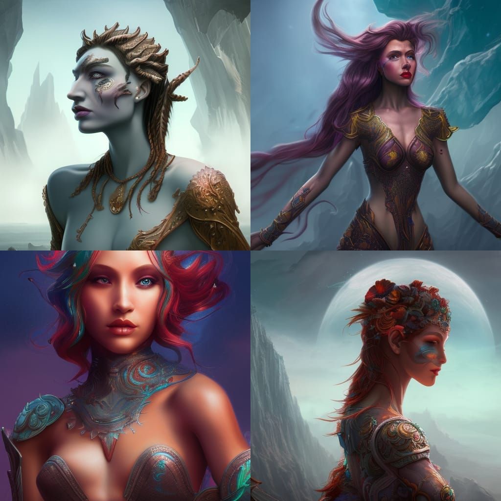 Fantastical Woman Phoenix Concept Art