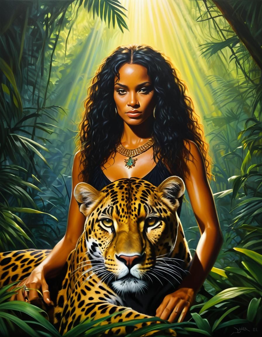 Sheena, Queen of the Jungle: Oil Painting