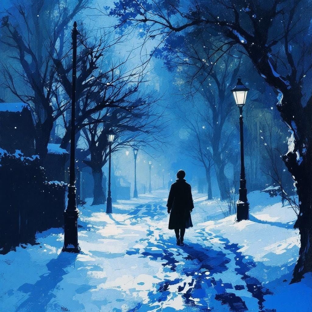 Blue Impressionism: Quiet Streets in Blue Period Style