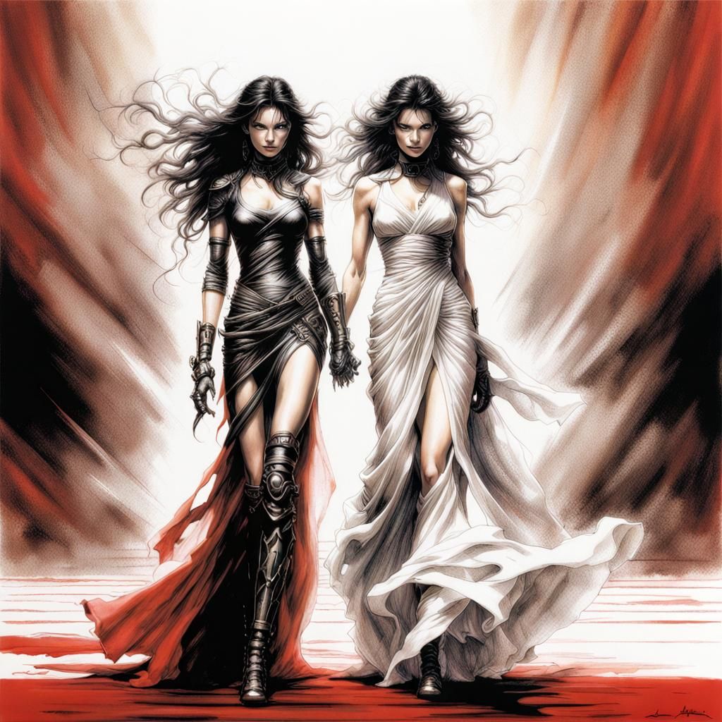 Glamorous Couple on Red Carpet in Airbrush Art