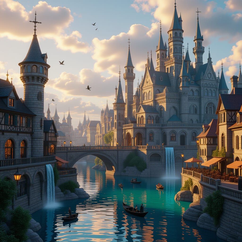 Fantasy Concept Art in Deep, Complementary Colors