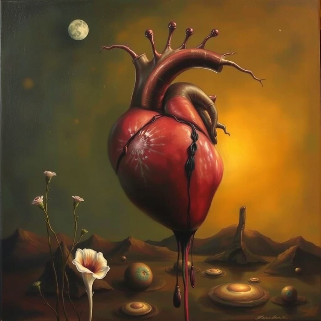 Surreal Melting Figures in Dali Style