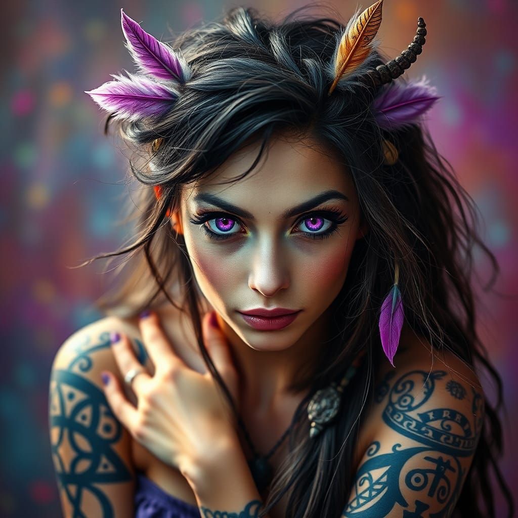 Magical Woman Portrait in Hyperrealistic Digital Art