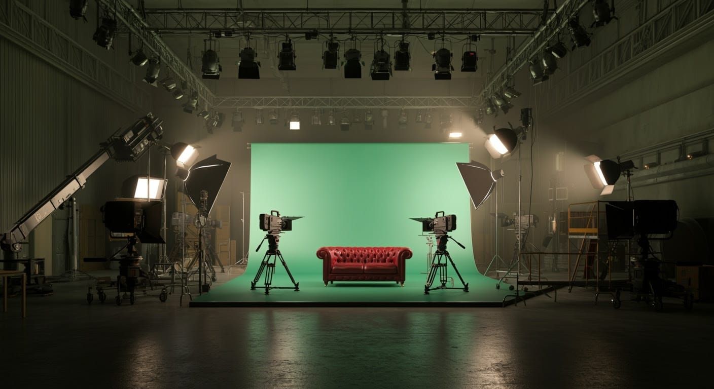 Epic Film Studio Interior in Industrial Futurist Style