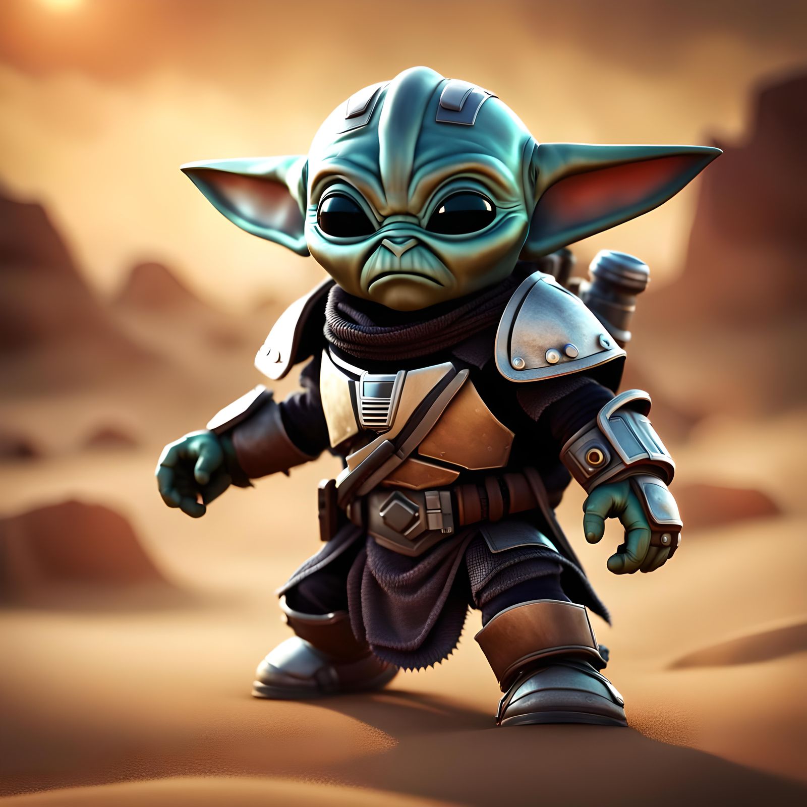 Angry Zint Baby Yoda, Trainee Mando, By Lord Elboron