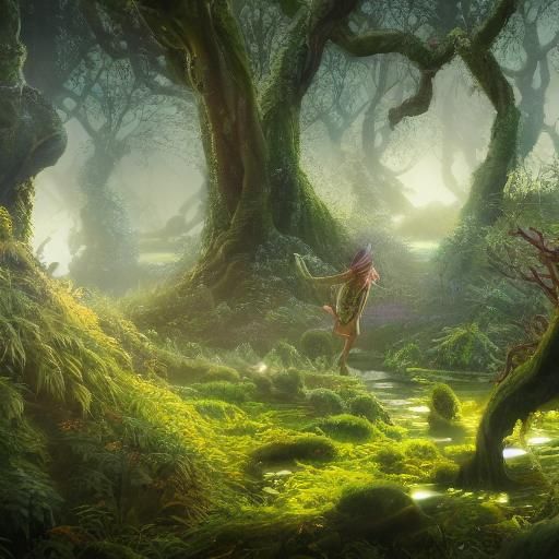 Enchanted Elves in Lush Anime Fantasy Art