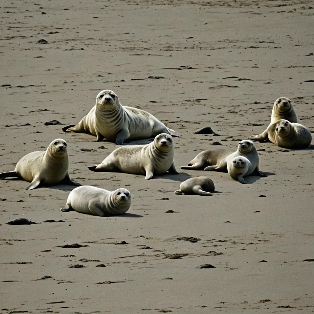 Playful Seals Having Fun