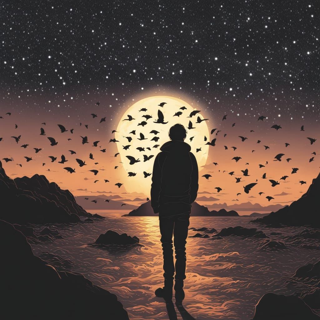 A Single Light in a Starry Sky