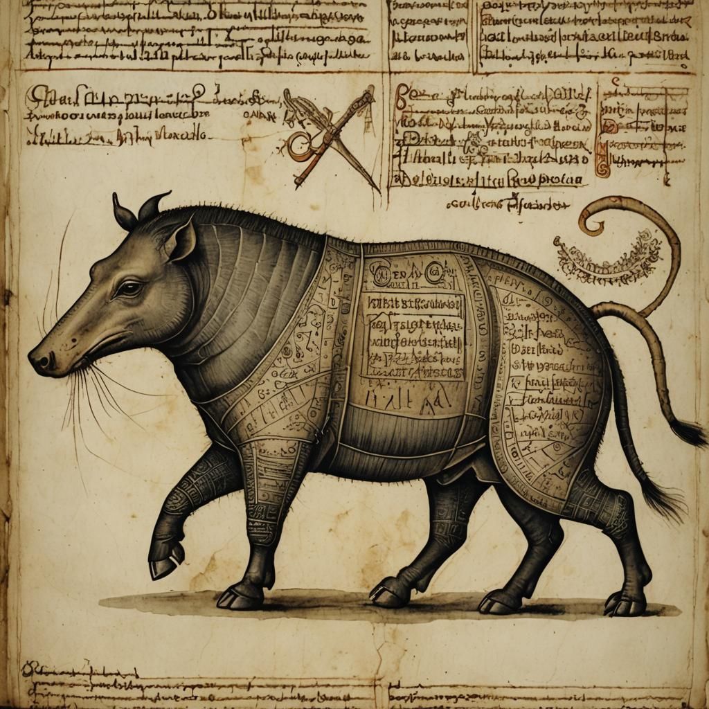 Tapir in Leonardo da Vinci Style