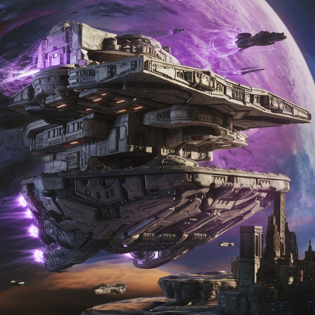 Fantastical Planet Destroyer Dreadnought in 8k