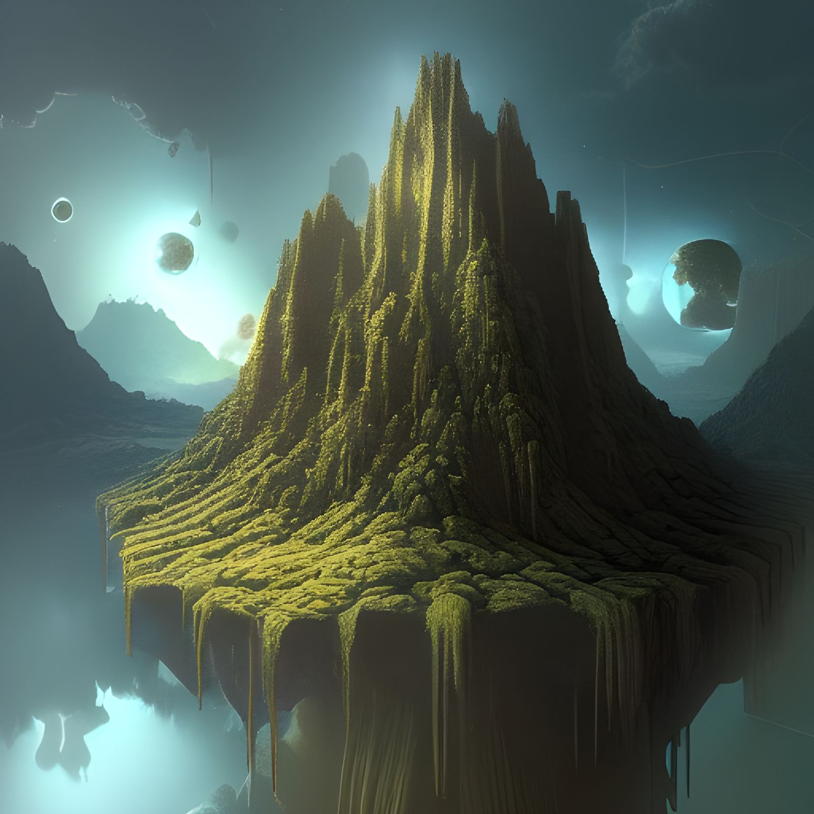 Detailed Matte Painting of a Microcosm