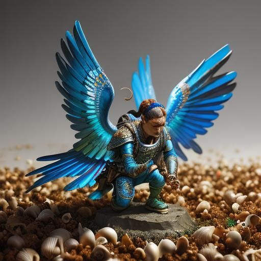 Surreal Pippi Longstocking Sculpture in Splash Art Style