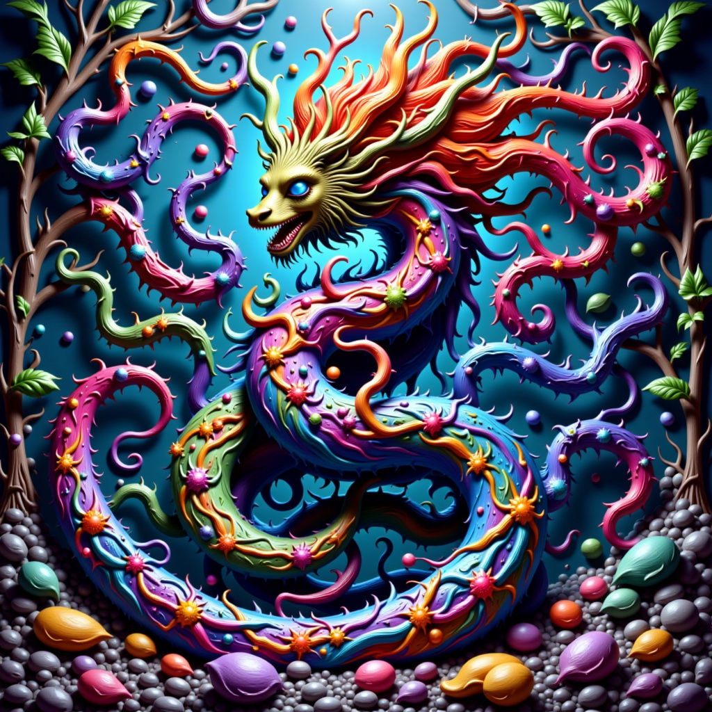 Glossy Rainbow Sign About Art Evolution