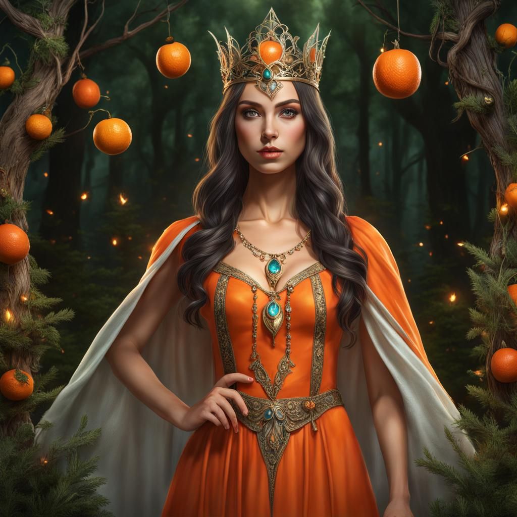 Hyperrealistic Sorceress with Forest Power