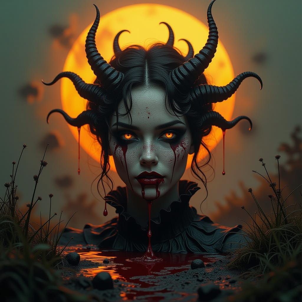 Disturbing Halloween Darkness Scene