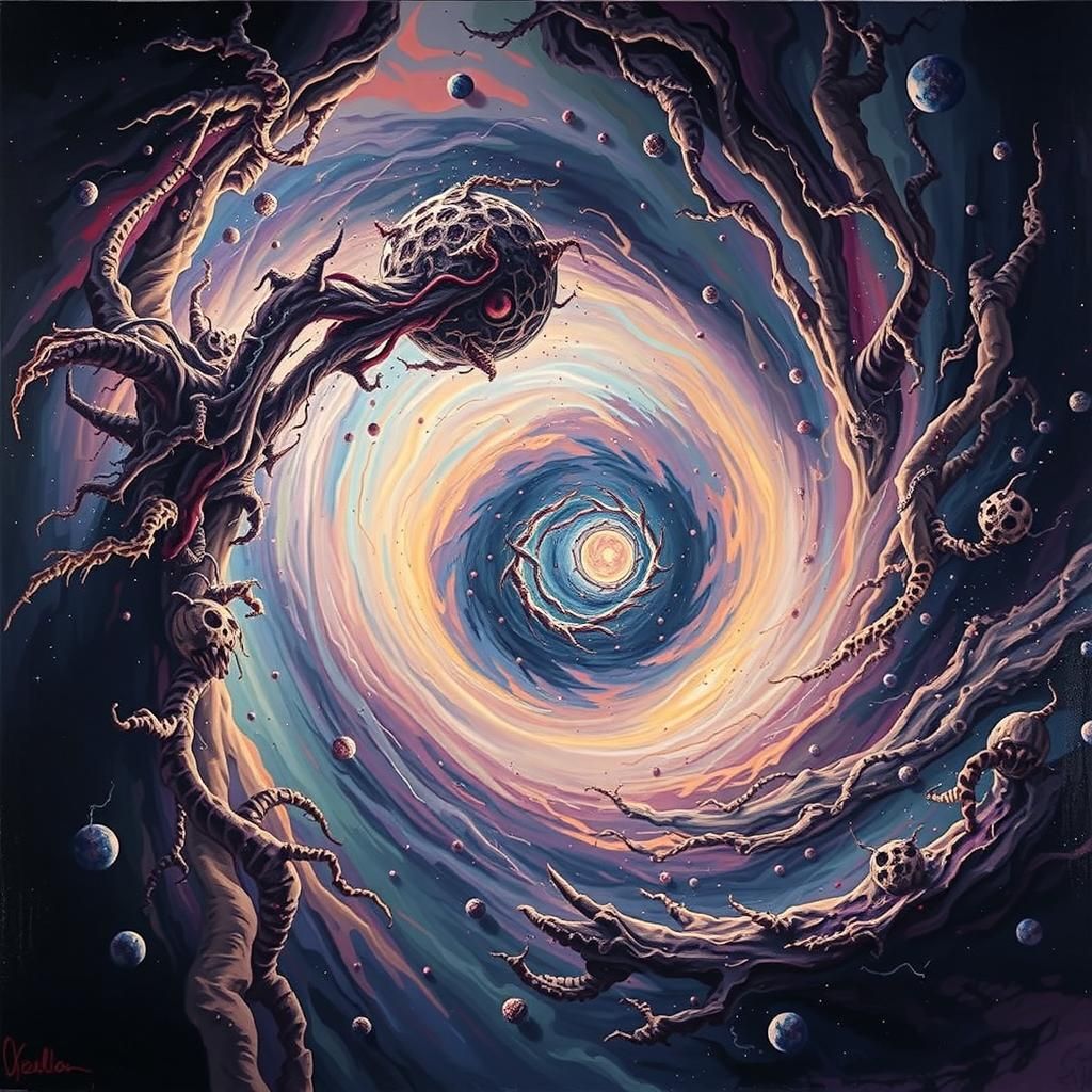 Chaotic Realm: A Cosmic Dance of Destruction
