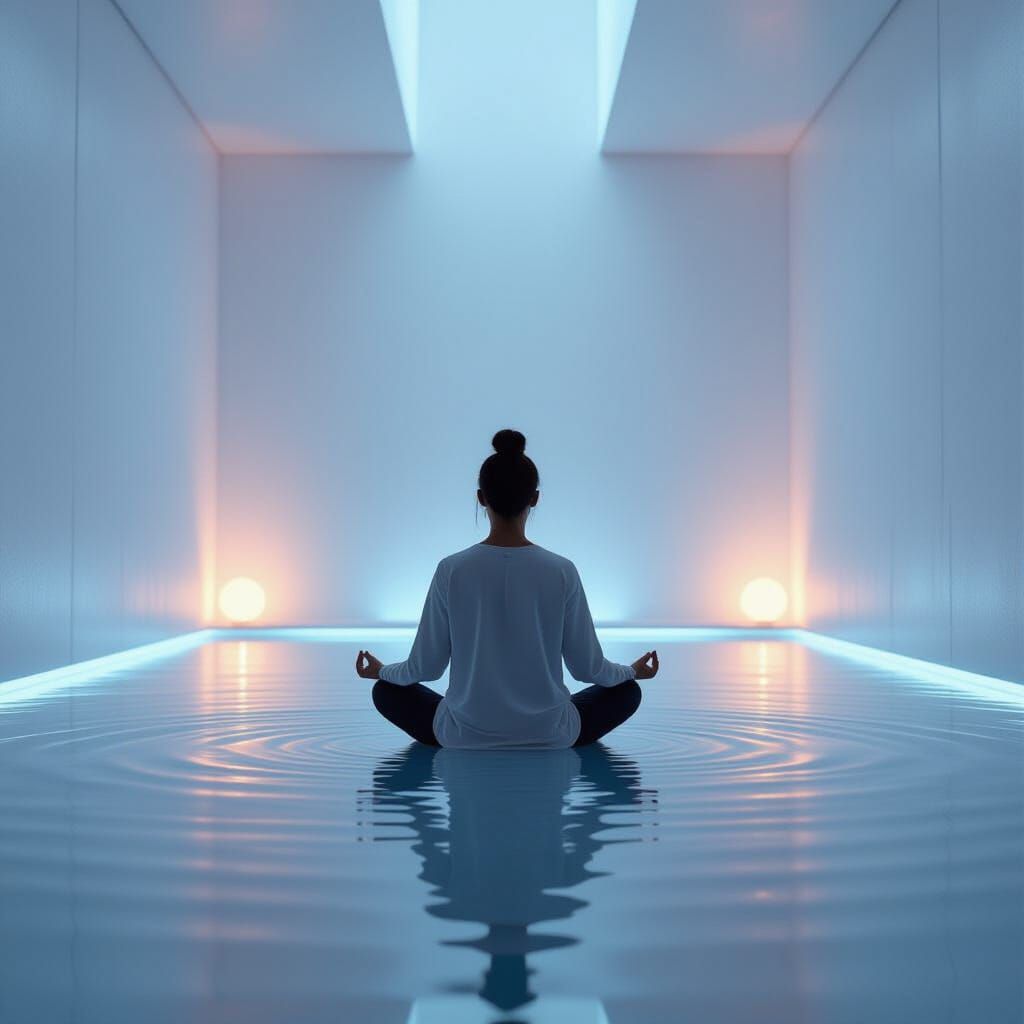 Meditative Levitation Room in Futuristic Style