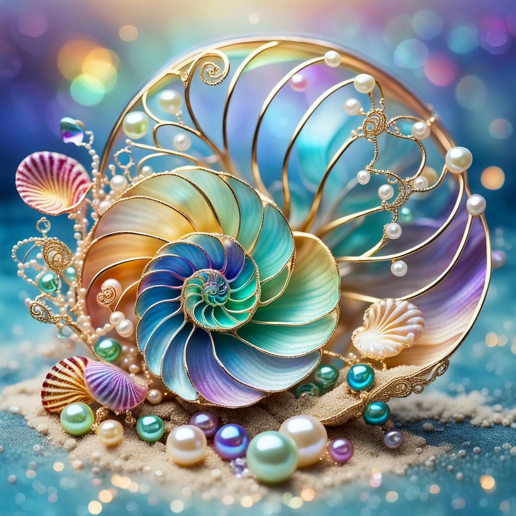 Luminescent Pearl Flower Sculpture