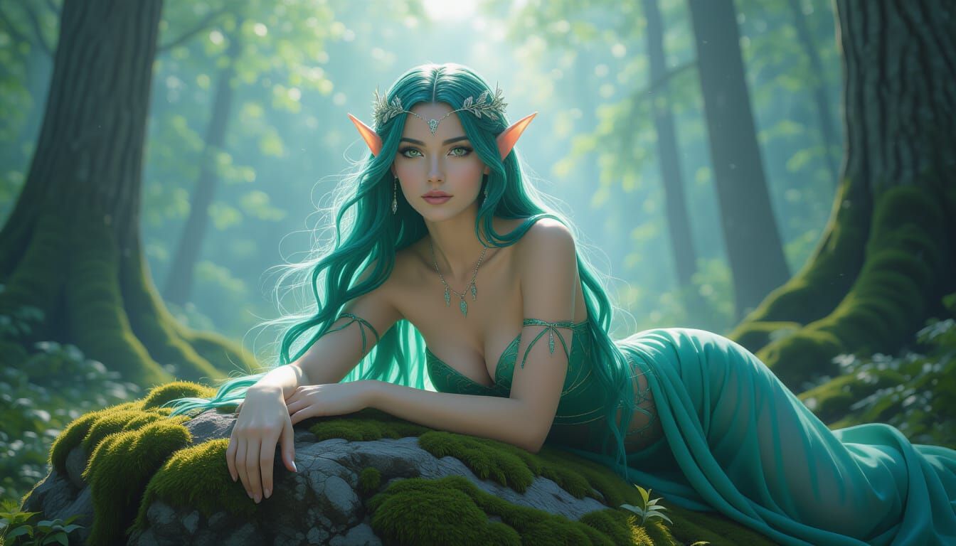 Forest Nymph Portrait in Soft Focus Style
