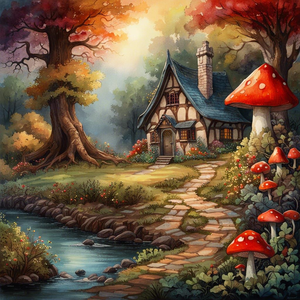 High Gothic Cottage Garden by Dark Forest