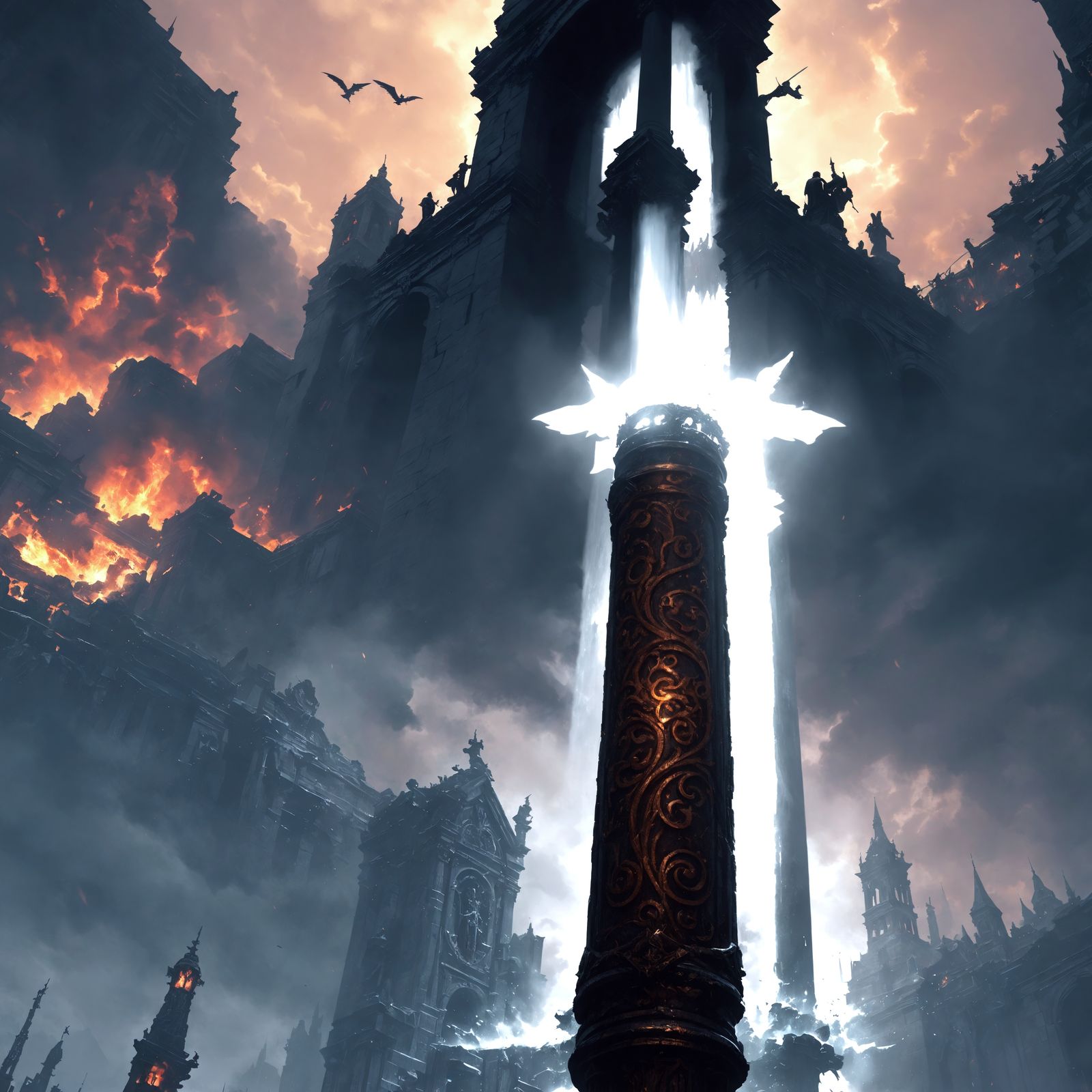 That I may not turn dizzy, however, friends, bind me fast to...