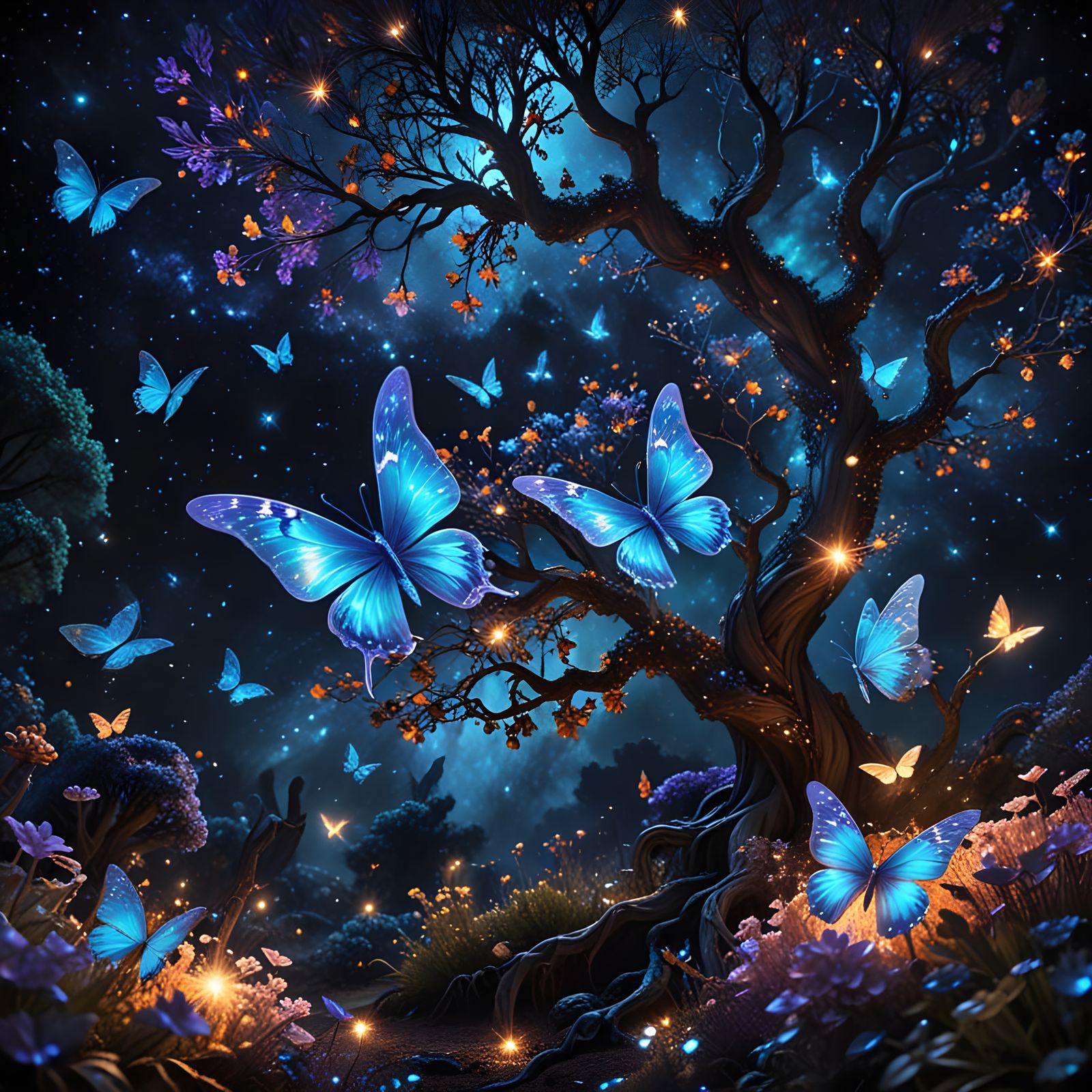 Cosmic Butterflies Unfold Galaxies in a Shimmering Expanse