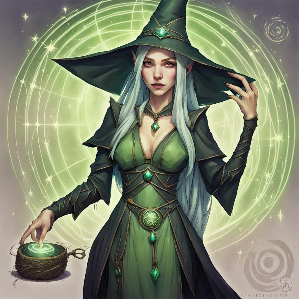 Elven Internet Witch Digital Rendering