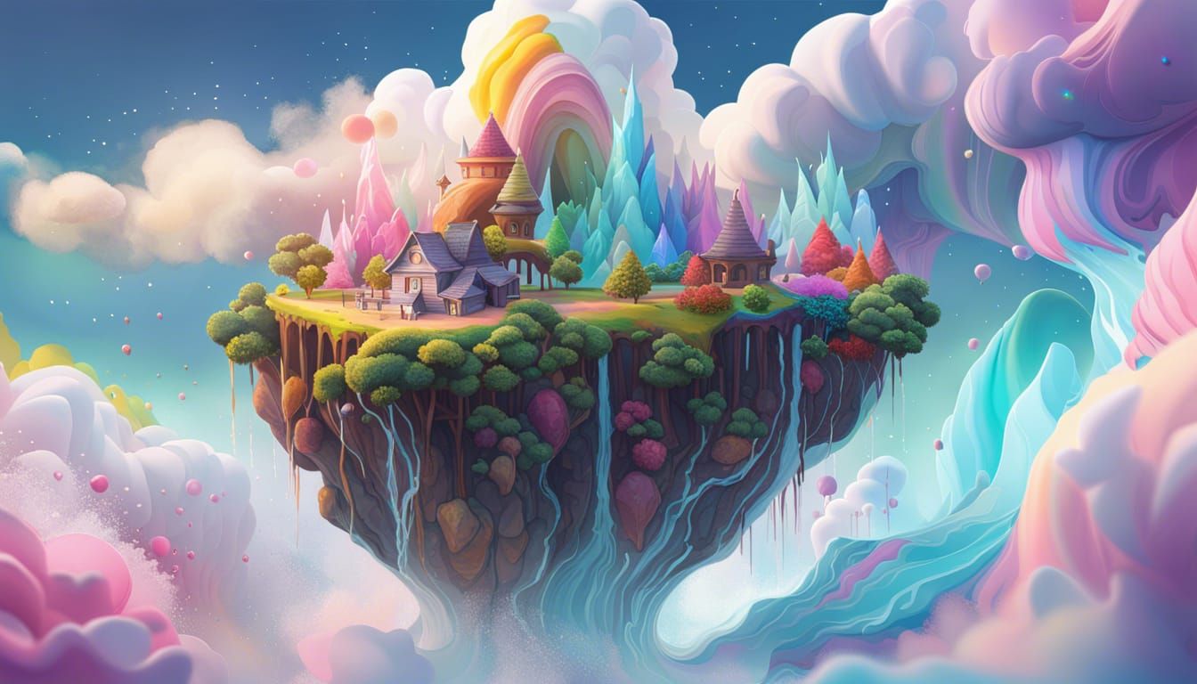 Pastel Kingdom: Stormy Magic in 3D Vector Art