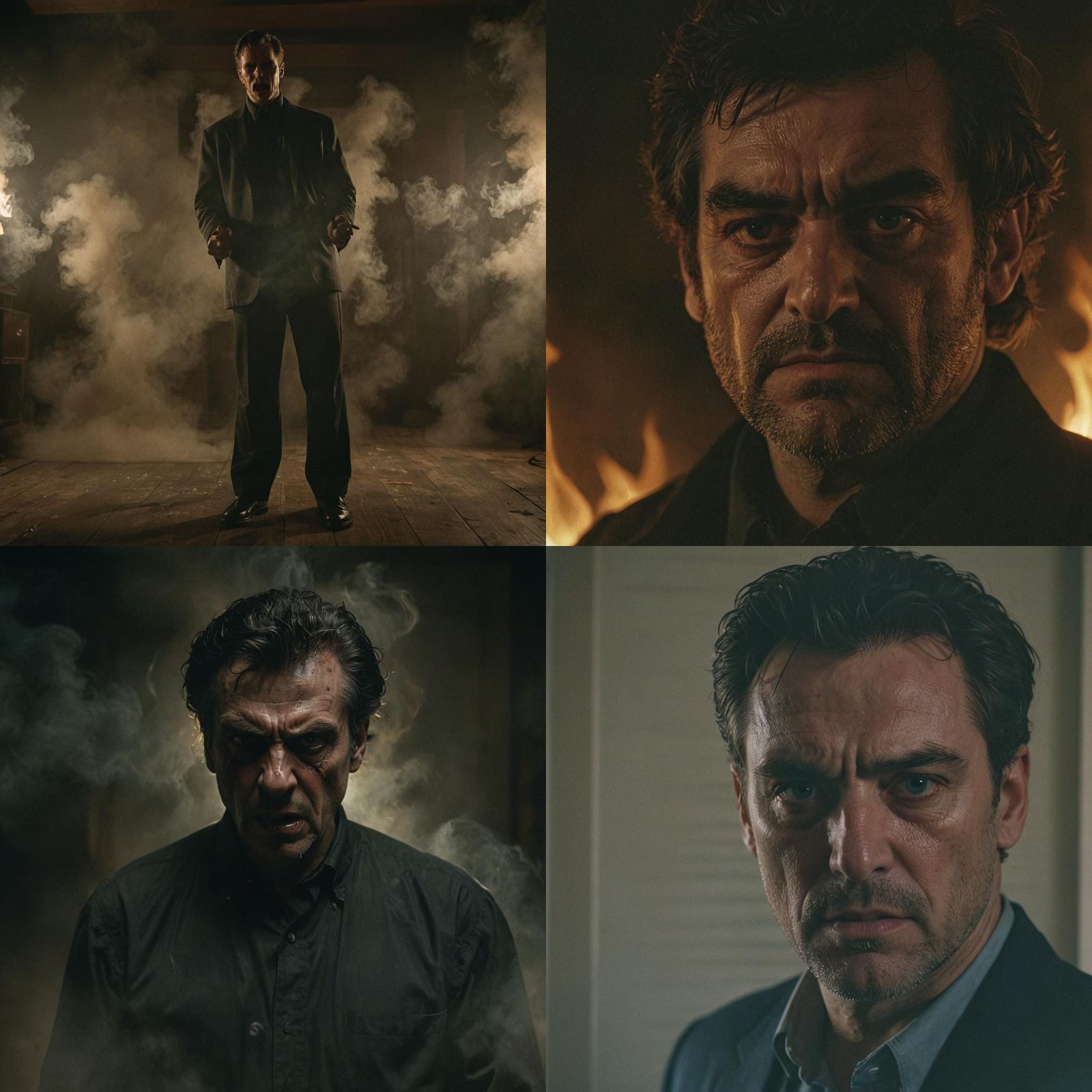 Dramatic Cinematic Portrait of an Angry Man