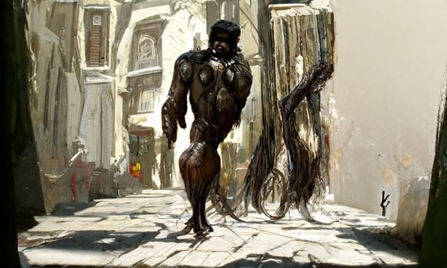 3D Rendering of a Hairy, Dark-Skinned Man