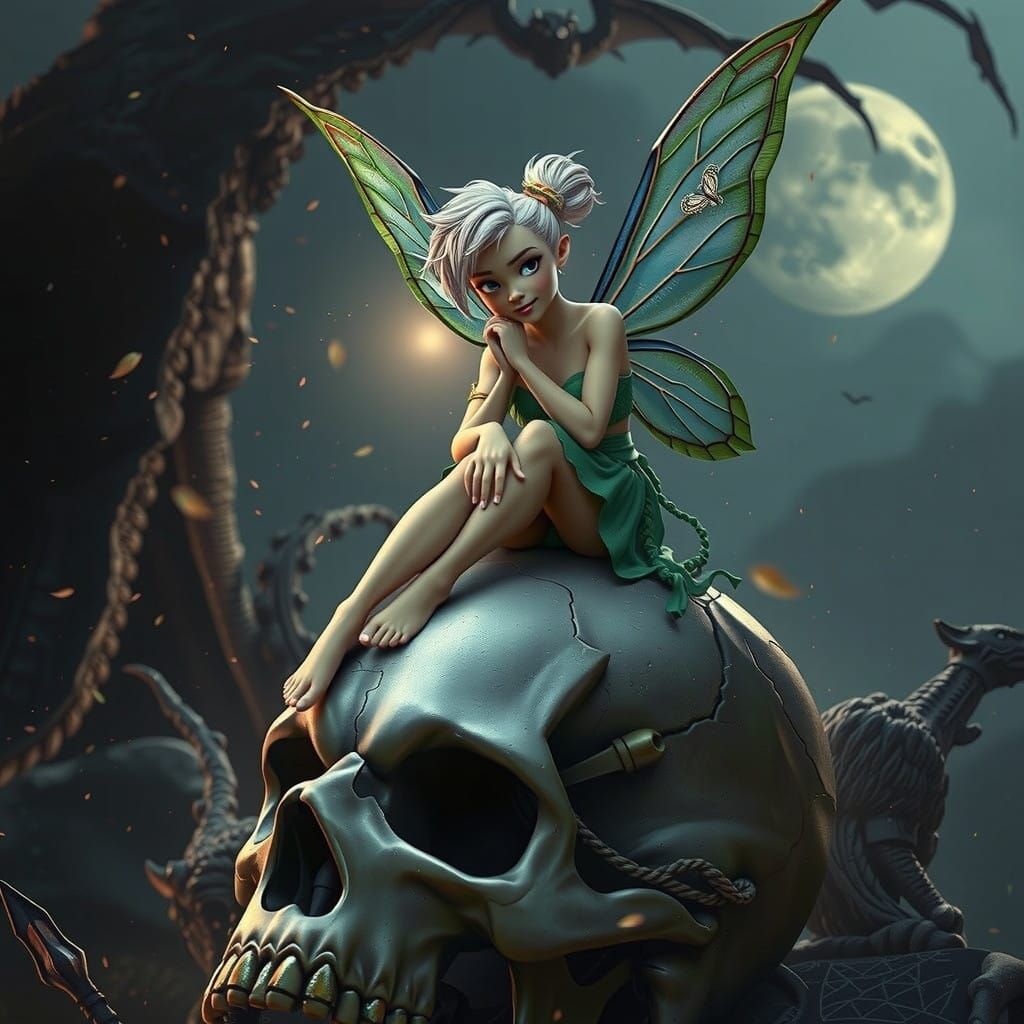 Tinkerbell as Whimsical Gothic Fantasy Portrait