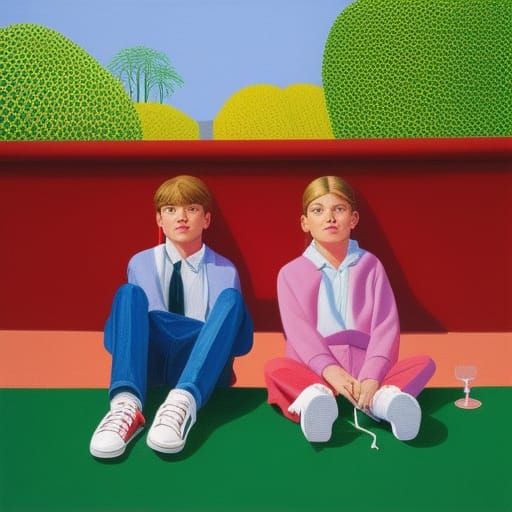 Teenagers in a Gouache Candyland: Digital Matte Painting