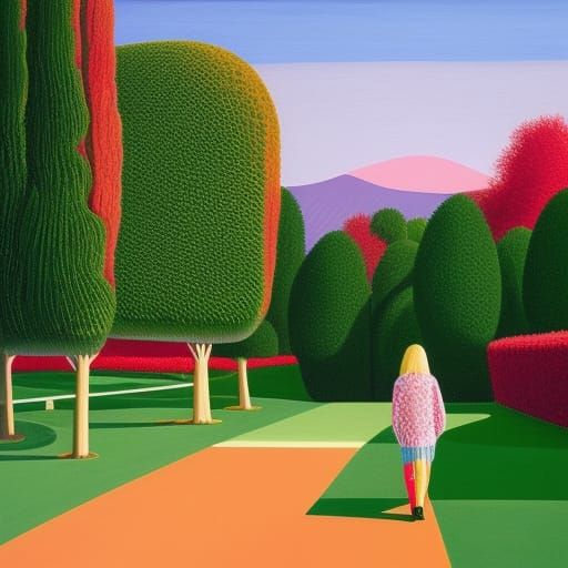 Teenagers in Hockney Inspired Digital Painting