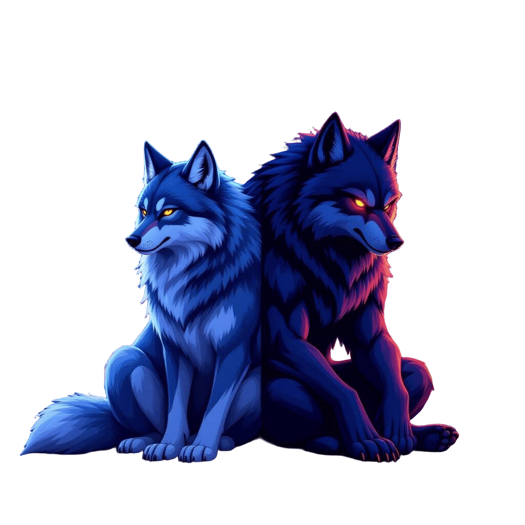 Fantasy Werewolf: Peaceful and Fierce in Cartoon Style