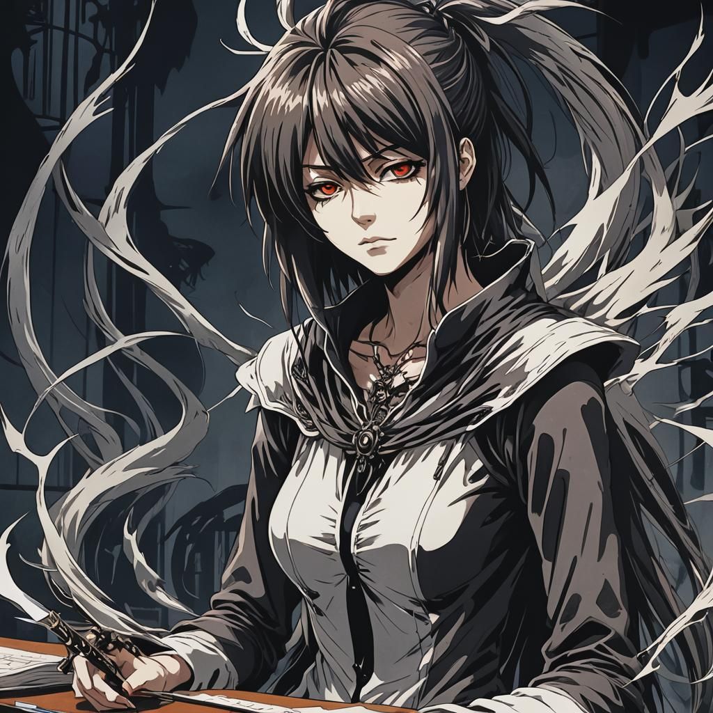 Death Note Inspired Shinigami Woman, Manga Scan