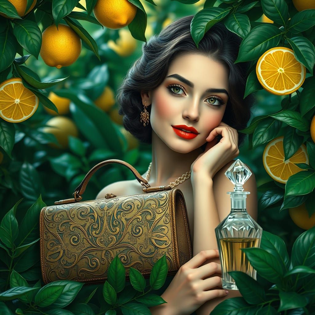 Ethereal Beauty in Art Nouveau Style