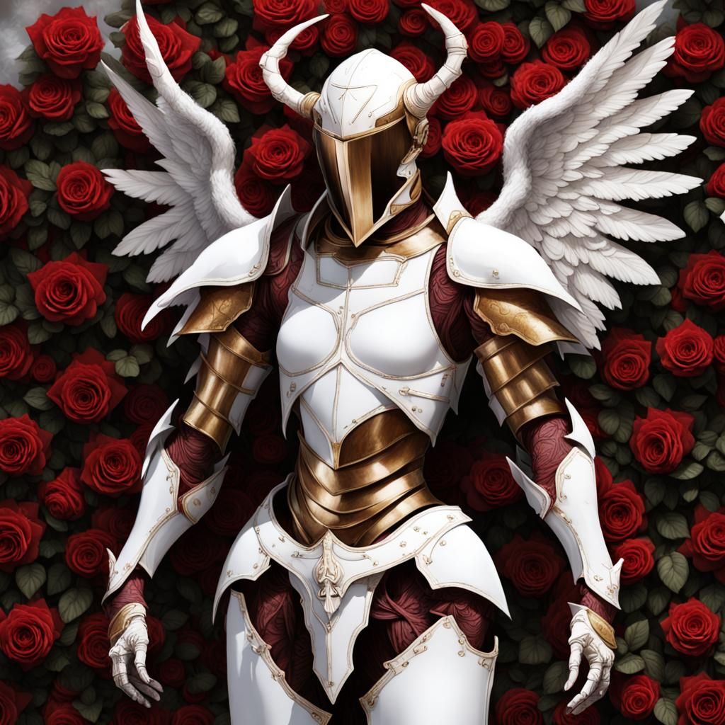Ethereal Rose Knight in Living Armor