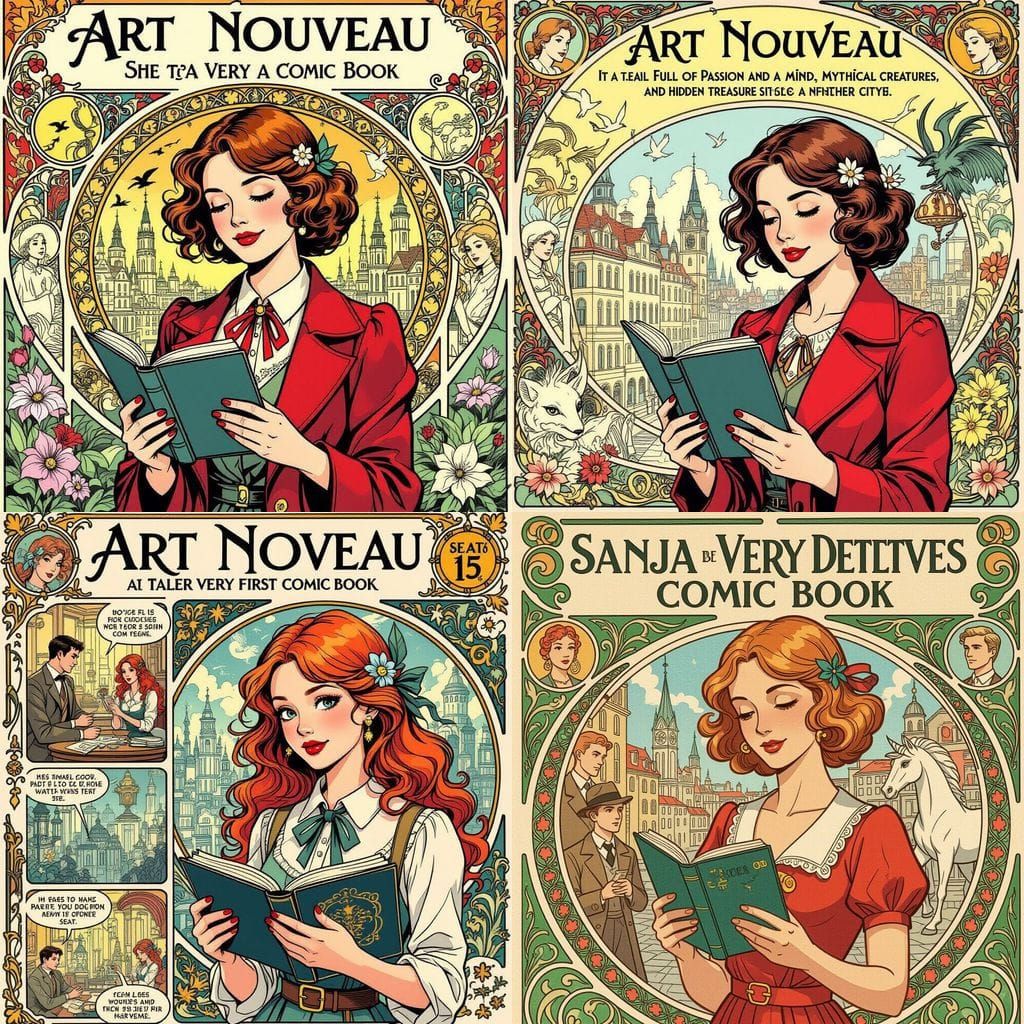 Art Nouveau Comic Book Creation by Sanja