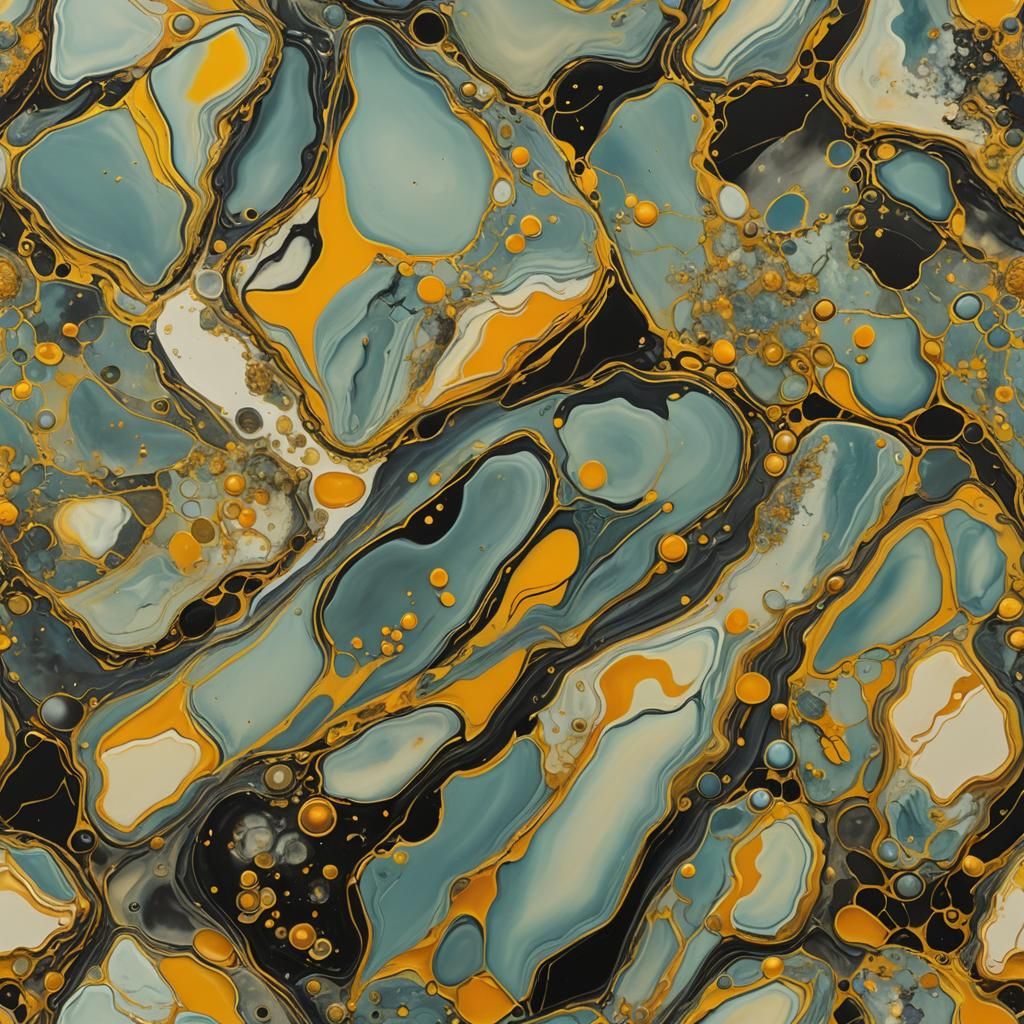 Bumblebee Jasper in Surrealist Melting Oil Painting