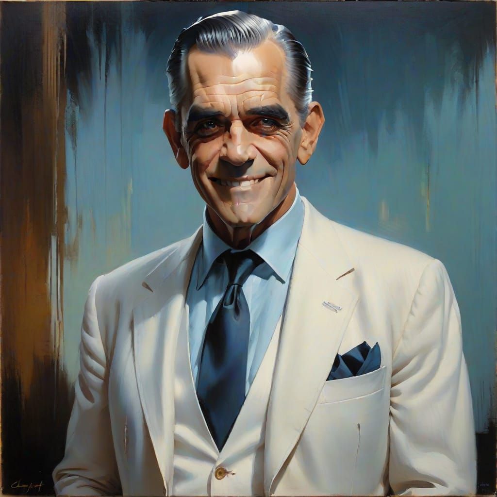 Smiling Man: An Impressionistic Oil Portrait