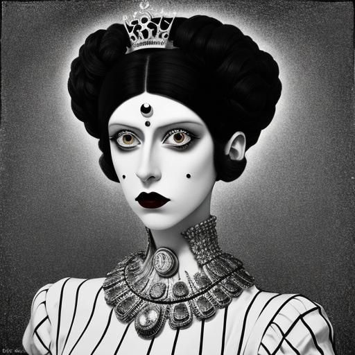 Surreal Princess Portrait in Photographic Style