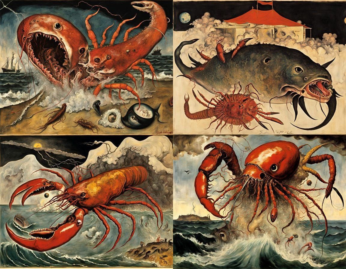 Cyberpunk Surrealism: A Grotesque, Lightning-Scarred Hybrid ...