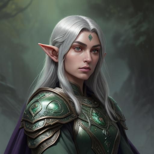 Ayleid Elf in Art Deco Armor