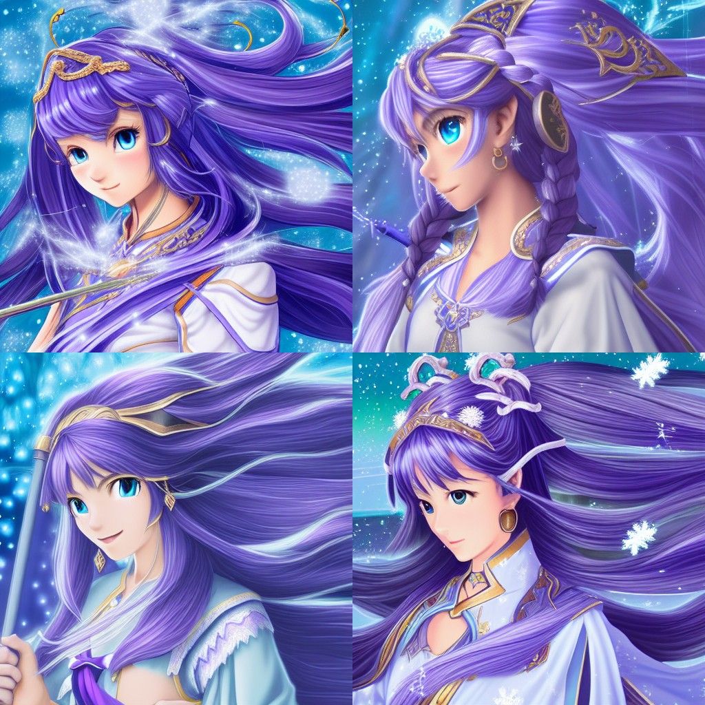 Mia: Golden Sun Water Mage with Staff