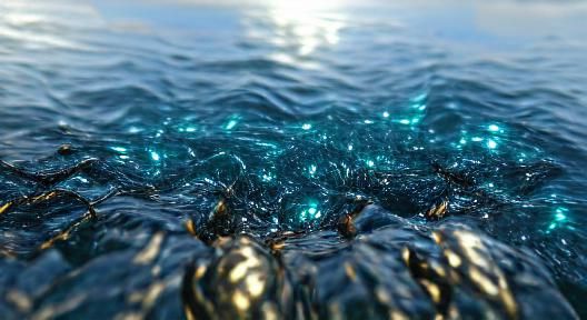 Infinite Teal Sea: Ultrarealistic Water Effects