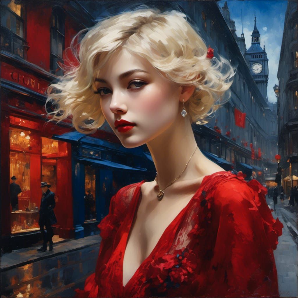 Elegant Edwardian Woman in Gothic Portrait Style